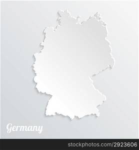 Abstract icon map of Germany on a gray background