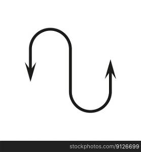 Abstract icon with arrow zigzag. Profit arrow. Vector illustration. EPS 10.. Abstract icon with arrow zigzag. Profit arrow. Vector illustration.