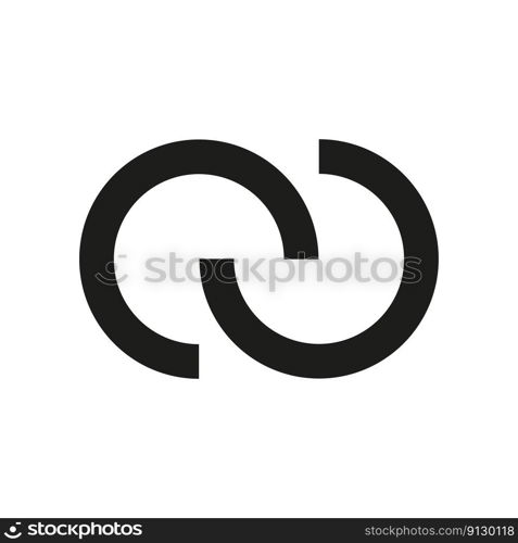 Abstract icon with interlace interconnected intersecting circles. Vector illustration. EPS 10.. Abstract icon with interlace interconnected intersecting circles. Vector illustration.