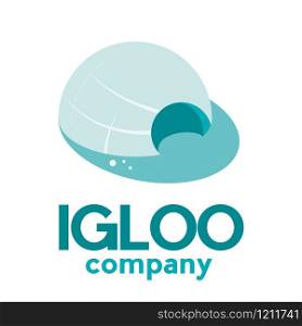 abstract igloo, cold and air conditioner concept. Vector illustration