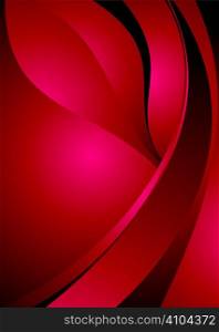 Abstract illustrated background image with red copy space