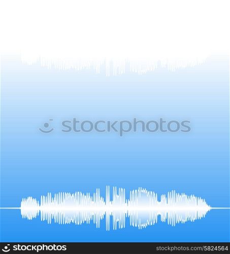 Abstract Illustration Audio Equalizer Sound Pulse Blue Background - vector Abstract Illustration Audio Equalizer Sound Pulse Blue Background - vector