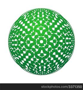 Abstract illustration green sphere - vector