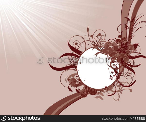 abstract illustration of a background with floral