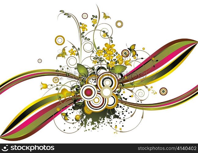 abstract illustration of a background with floral