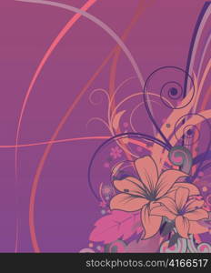 abstract illustration of a background with floral