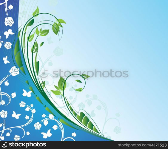 abstract illustration of a background with floral