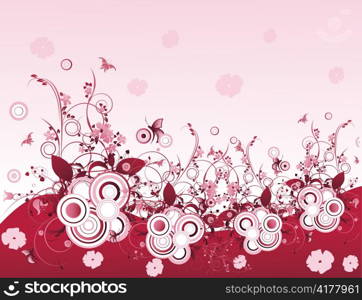 abstract illustration of a background with floral