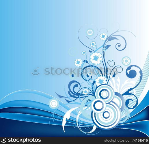 abstract illustration of a background with floral