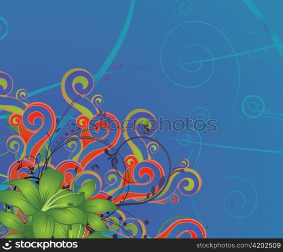 abstract illustration of a background with floral