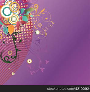 abstract illustration of a background with floral