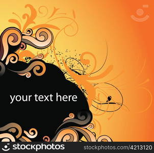 abstract illustration of a background with floral