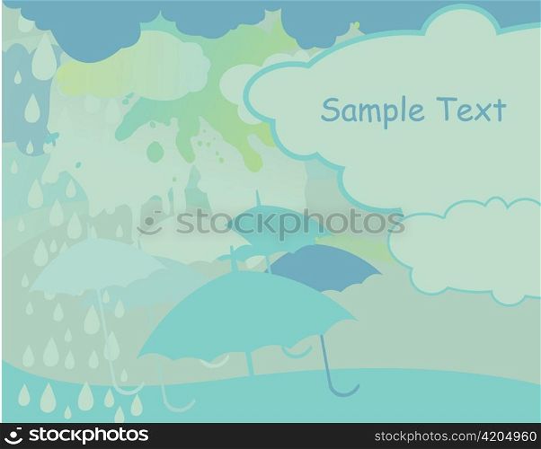 abstract illustration of a background with umbrella