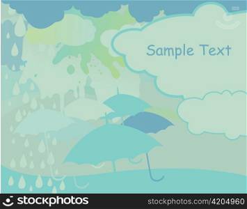 abstract illustration of a background with umbrella