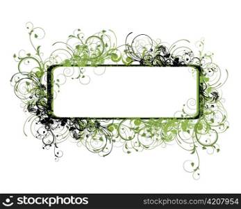 abstract illustration of a beautiful floral frame