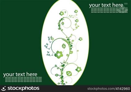 abstract illustration of a business card with floral