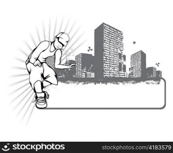 abstract illustration of a city with silhouette