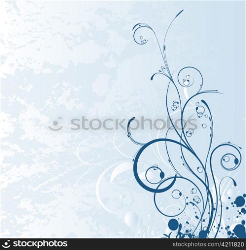 abstract illustration of a floral background with grunge