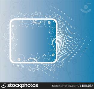 abstract illustration of a floral background with halftone