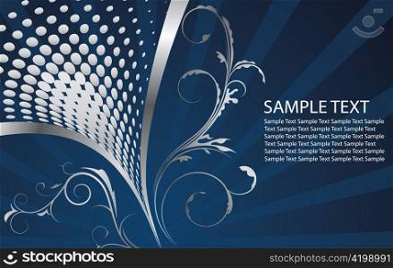 abstract illustration of a floral background with halftone