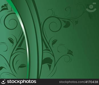 abstract illustration of a floral background with lots of leaves