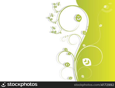 abstract illustration of a floral background with lots of leaves