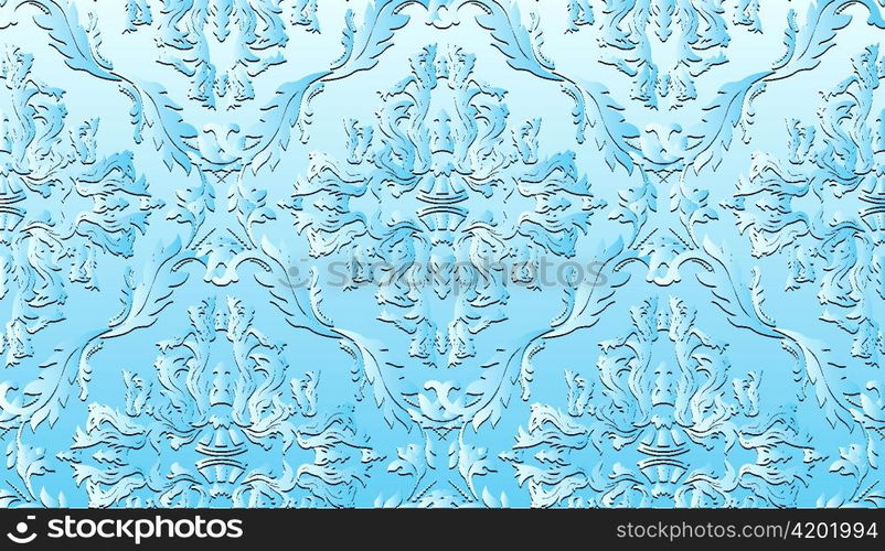 abstract illustration of a frame with floral