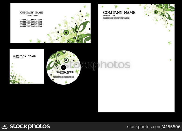 abstract illustration of beautiful corporate identity elements