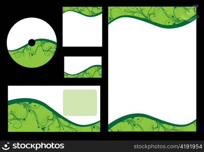 abstract illustration of beautiful corporate identity elements