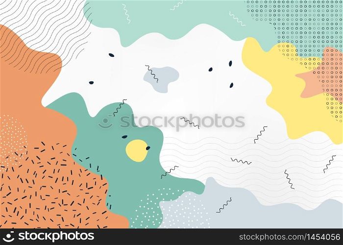 Abstract illustration of pastel minimal shape design artwork background with elements decoration. Decorate for ad, poster, template, artwork, print. illustration vector eps10