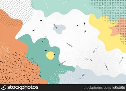 Abstract illustration of pastel minimal shape design artwork background with elements decoration. Decorate for ad, poster, template, artwork, print. illustration vector eps10