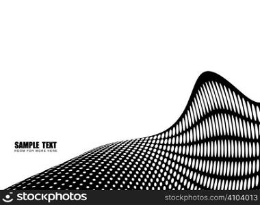 Abstract illustration showing a halftone wave with room for your own text