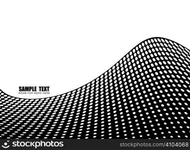 Abstract illustration showing a halftone wave with room for your own text