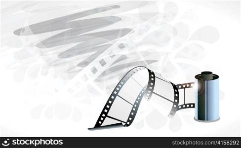 abstract illustration with film strip vector illustration