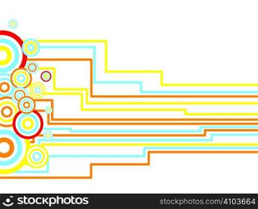 Abstract inca influenced design using circles and straight lines