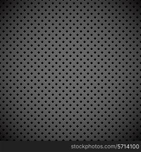 Abstract industrial perforated metal plate vector background.