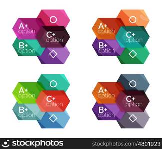 Abstract infographic banners for your content. Set of geometric abstract infographic banners for your content
