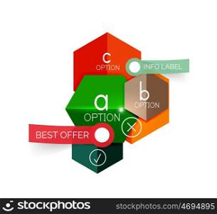 Abstract infographic geometric templates. Abstract infographic geometric templates. Vector layouts with options and text for business background - numbered banners - business lines - graphic website