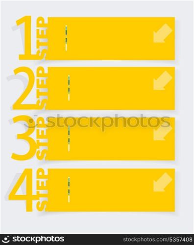 Abstract infographics Option Banners Set. Vector illustration. Can be used for workflow layout, diagram, business step options, web design.