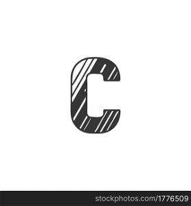 Abstract Initial Letter C Logo icon, Monogram art style design.
