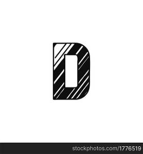 Abstract Initial Letter D Logo icon, Monogram art style design.