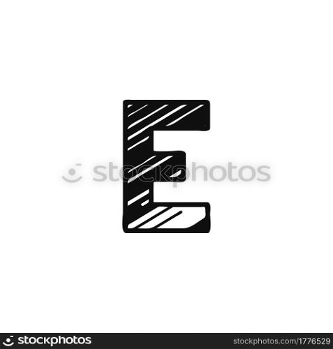 Abstract Initial Letter E Logo icon, Monogram art style design.