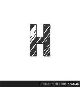Abstract Initial Letter H Logo icon, Monogram art style design.