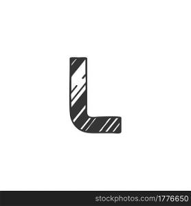 Abstract Initial Letter L Logo icon, Monogram art style design.