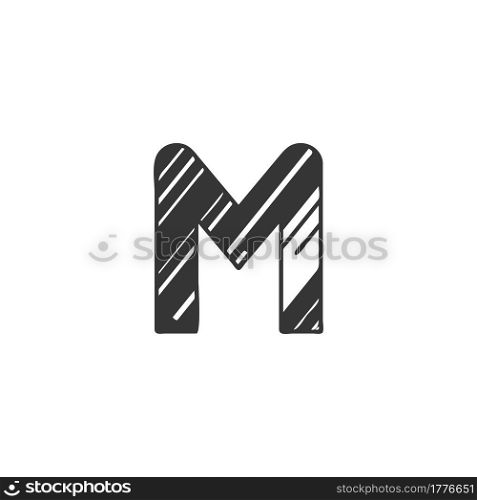 Abstract Initial Letter M Logo icon, Monogram art style design.