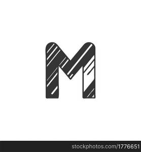 Abstract Initial Letter M Logo icon, Monogram art style design.
