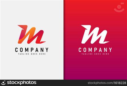 Abstract Initial Letter M, Modern Logo Design. Graphic Design Element.