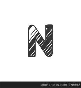 Abstract Initial Letter N Logo icon, Monogram art style design.