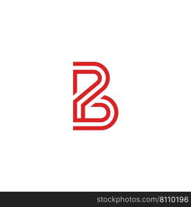 Abstract initial letter p and b linked logo Vector Image