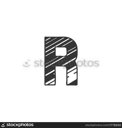 Abstract Initial Letter R Logo icon, Monogram art style design.